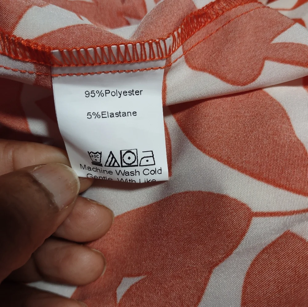 Rustty Dusty Printed Notched Long Sleeve Maxi Dress Size 1XL - Picture 13 of 14